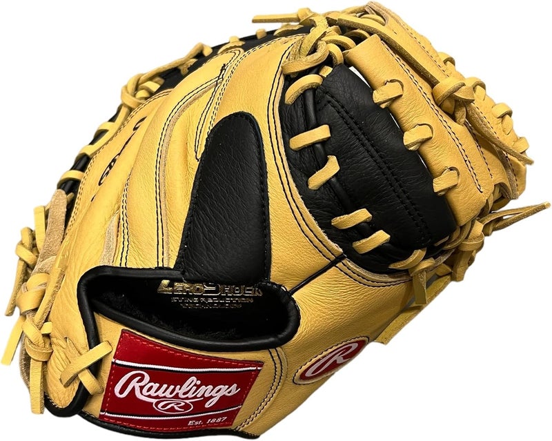 Rawlings Select Pro Lite Series 32" Catcher's Mitt (2023) -Ideal for The Youth Player Superior Craftsmanship for Elite Performance. Blonde/Black Classic Colorway - Image 3